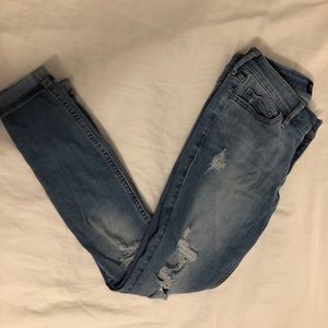 Holister low rise super skinny crop jeggings